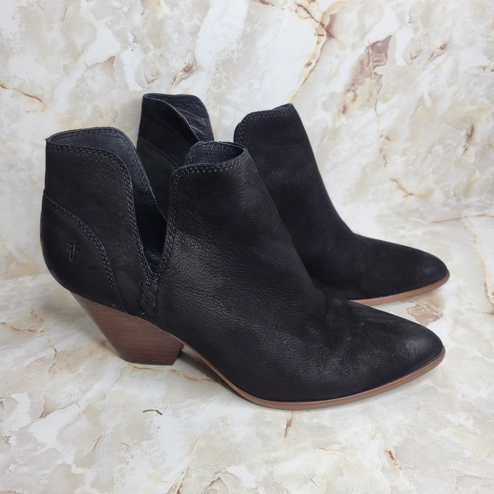 Frye Reina Cut Out Ankle Bootie Leather Sz 10